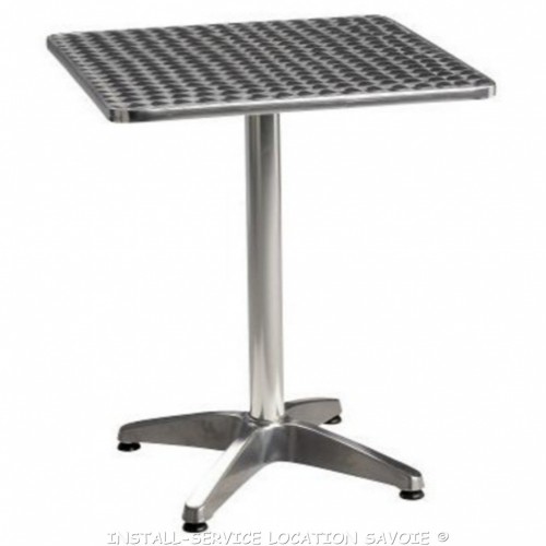 Table guéridon alu 70 X 70 cm