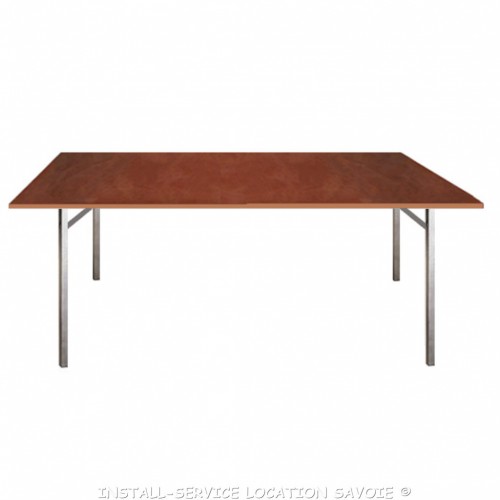 Table 200 X 75 cm - Plateau bois vernis