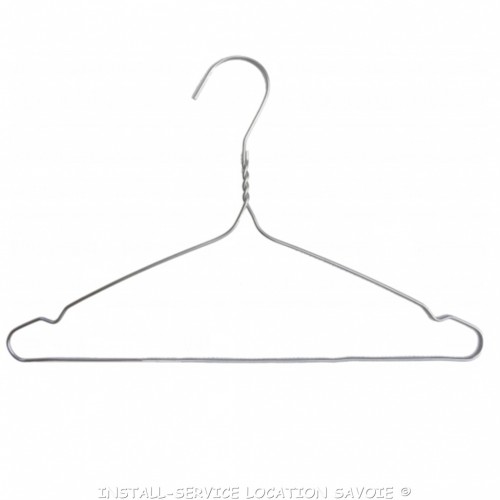Cintre métal brossé 40 cm avec encoches