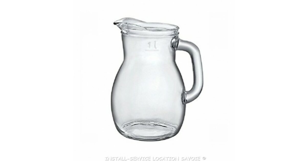 Décoration Marocaine Recyclé Nicola Spring 1L | Style Marocain Bleu Pichet Verre