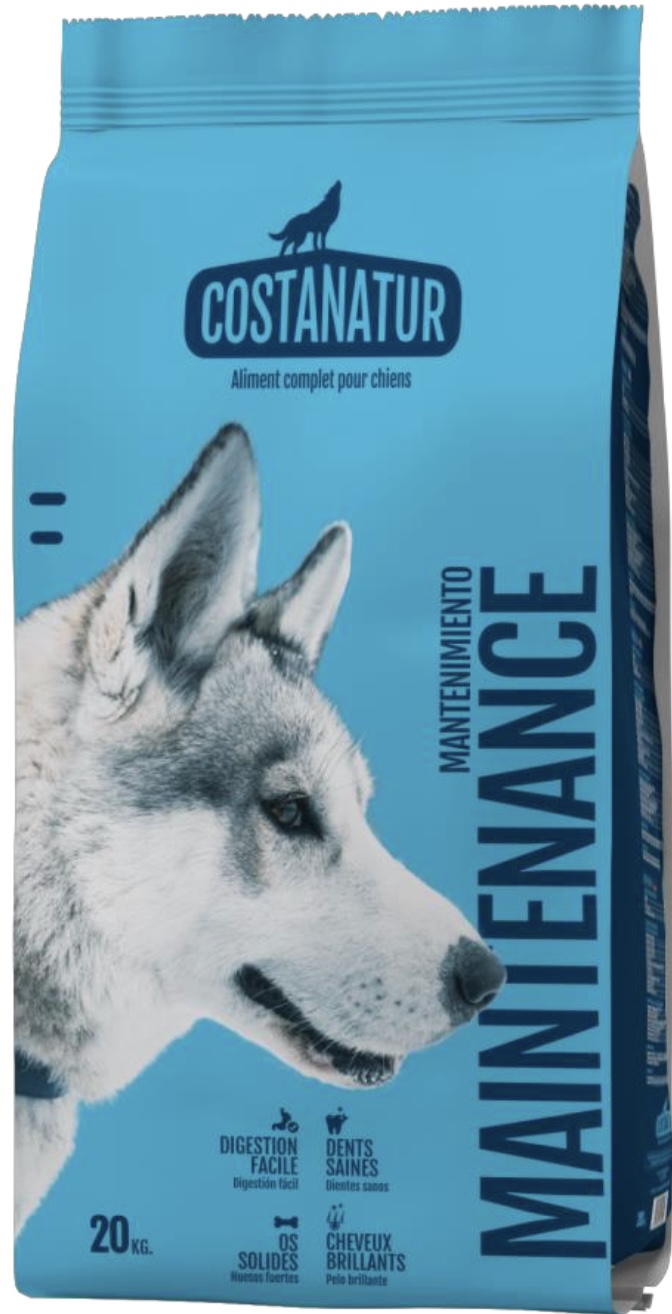 Croquettes Pour Chien Costanatur Maintenance Basic 20kg - Adulte Poulet, Complet Et équilibré - Pour Activité Normale