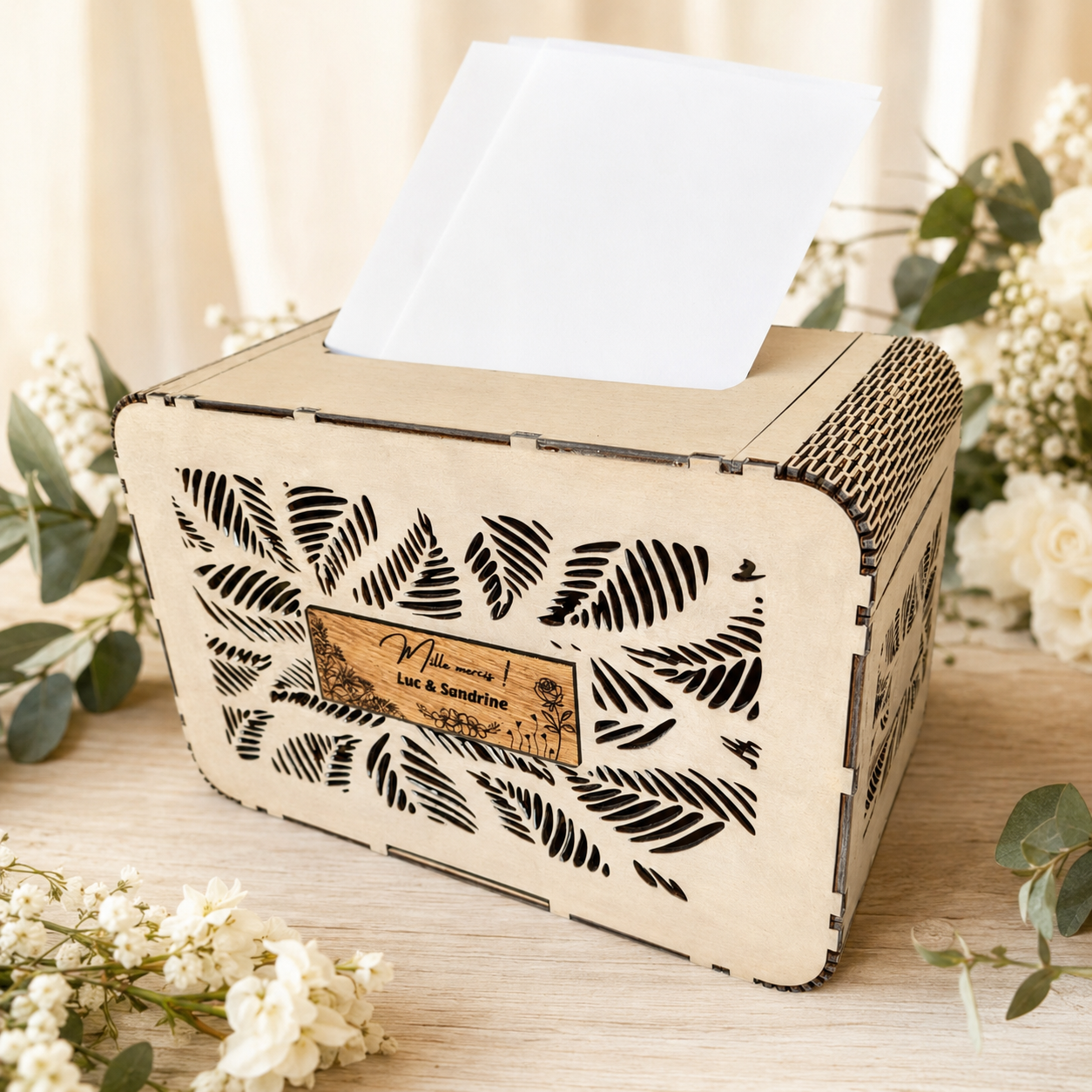 Urne de mariage bois