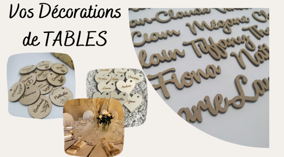vos décorations de tables