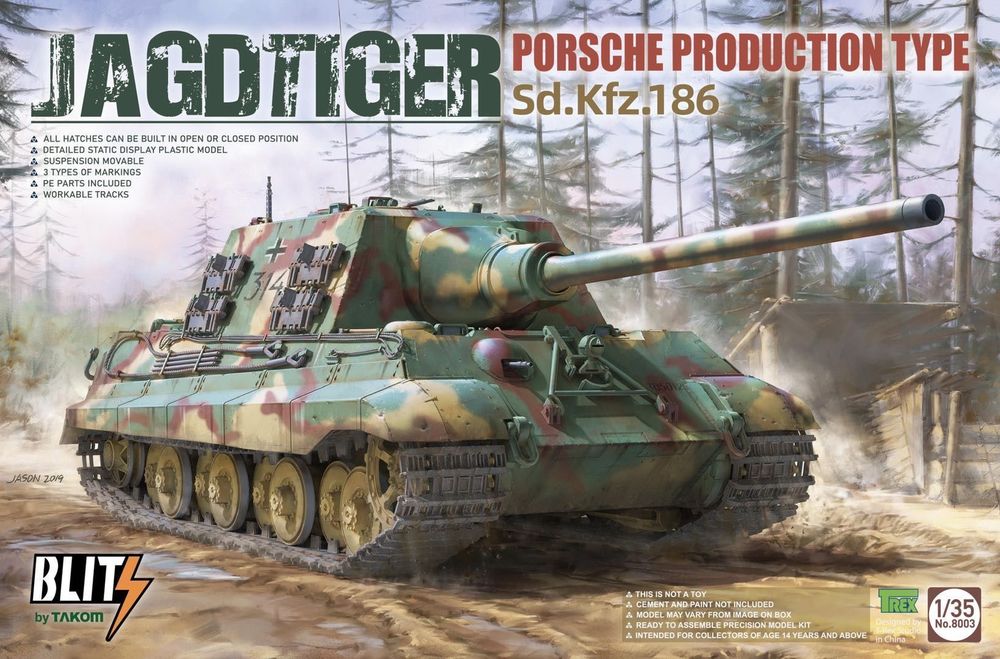 Takom: JAGDTIGER PORSCHE PRODUCTION TYPE Sd.Kfz.186 in 1:35