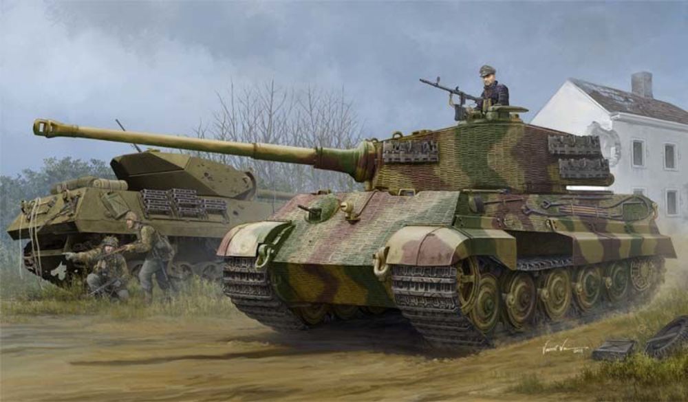 Hobby Boss: Pz.Kpfw.VI Sd.Kfz.182 Tiger II (Henschel 1944 Production) w/Zimmerit in 1:35