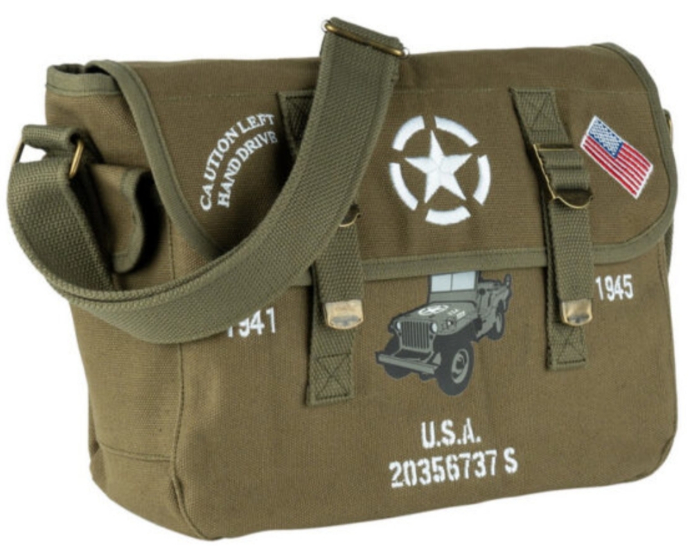 Musette en toile Jeep Willys