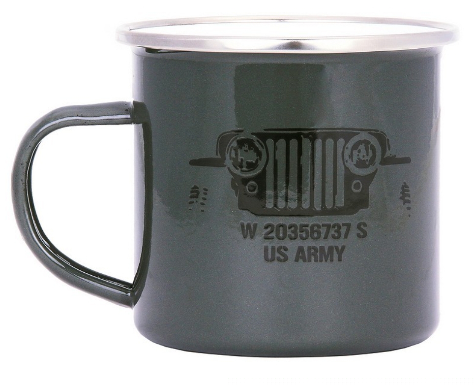 Mug émail Jeep US Army