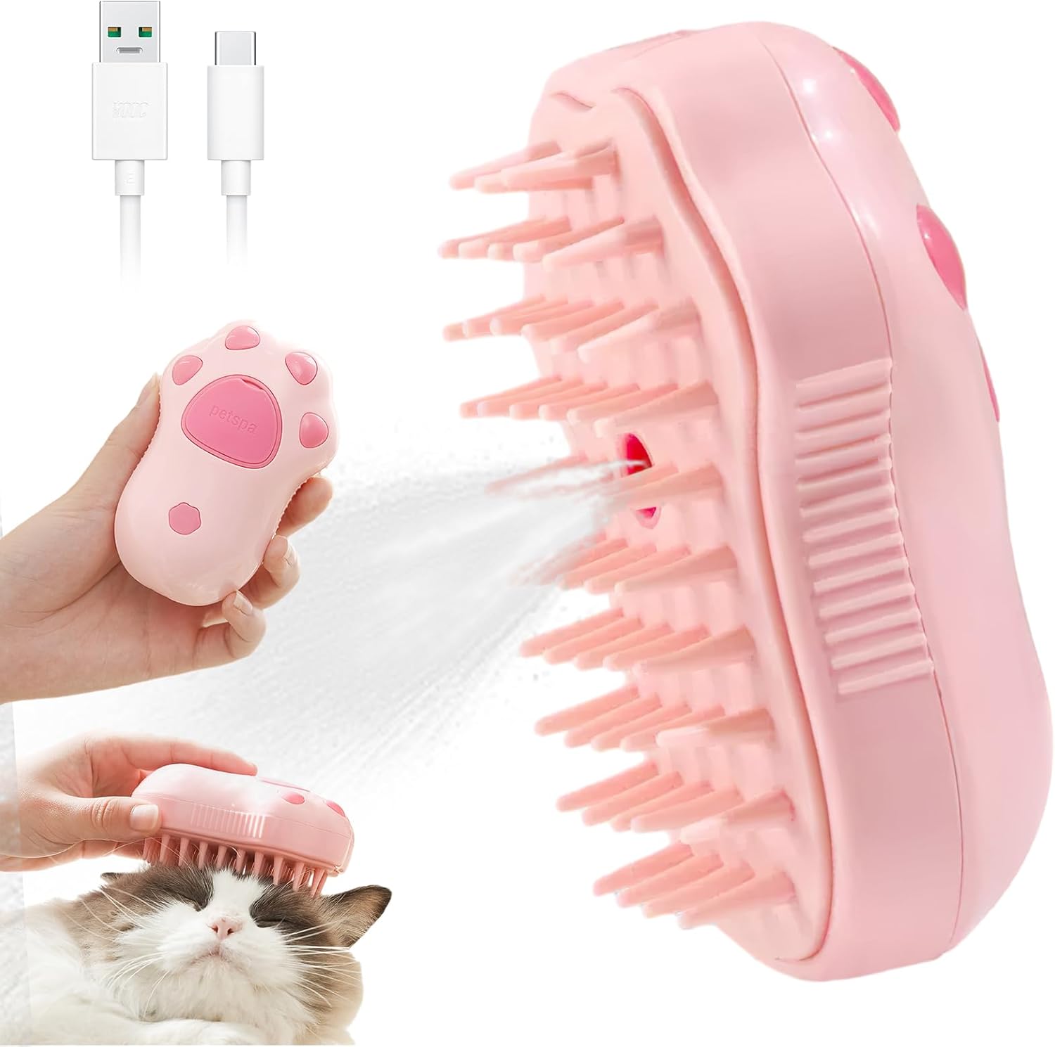Brosse à vapeur pour chat