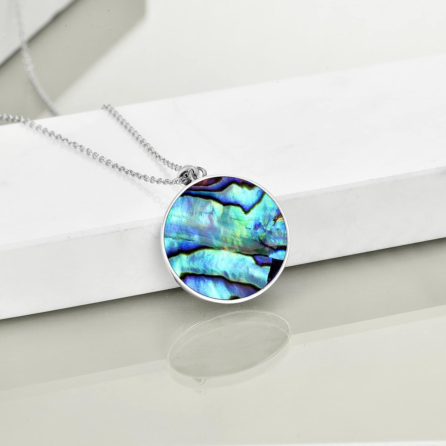 Collier en argent 925 avec motif lune celtique et chat noir SHEAISRS