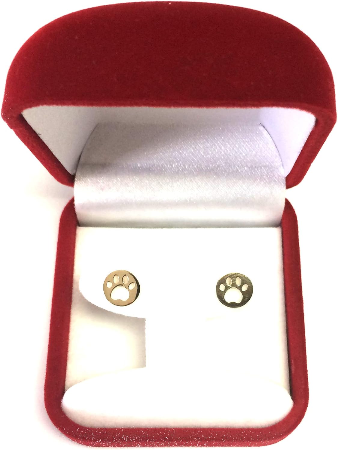 Clous d’oreilles motif chat en or 14K pour femme et fille