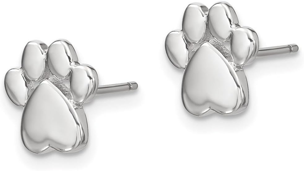 Boucles d’oreilles bouton motif patte argent 925 pour femme