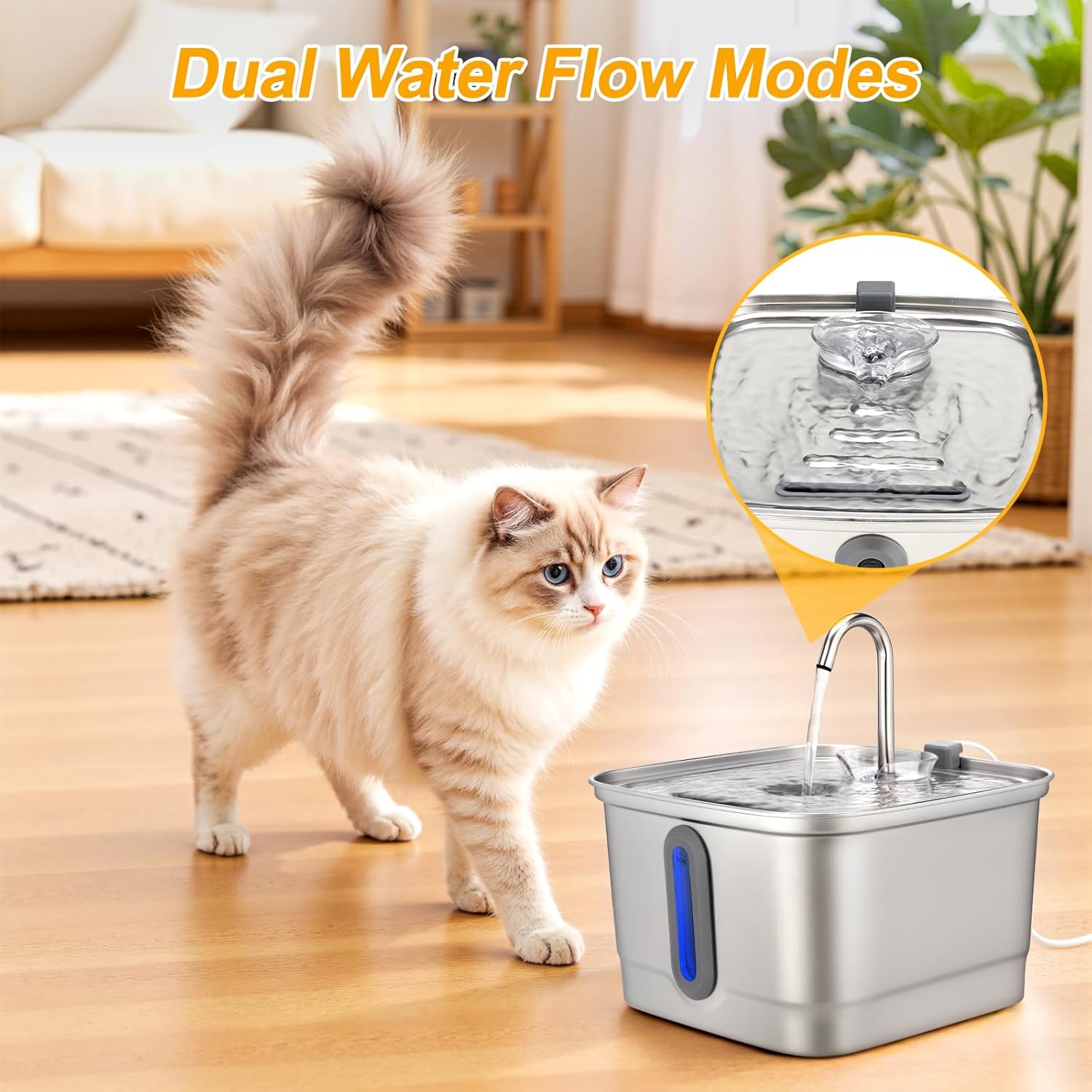 Système de filtration avancé de la fontaine SEIRMEP avec filtres démontés