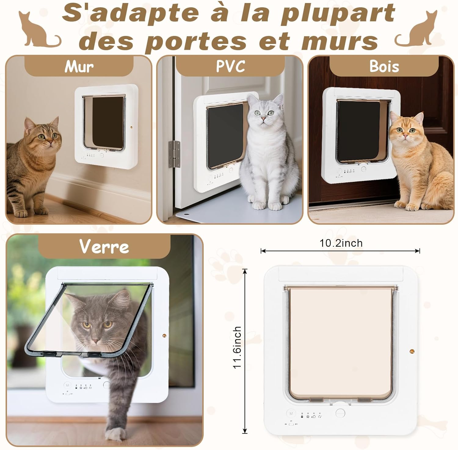 Détail du cadre ABS renforcé et du joint isolant de la chatière
