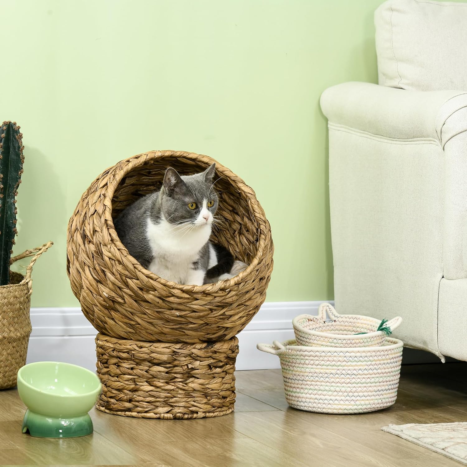 Entrée spacieuse du panier pour chat