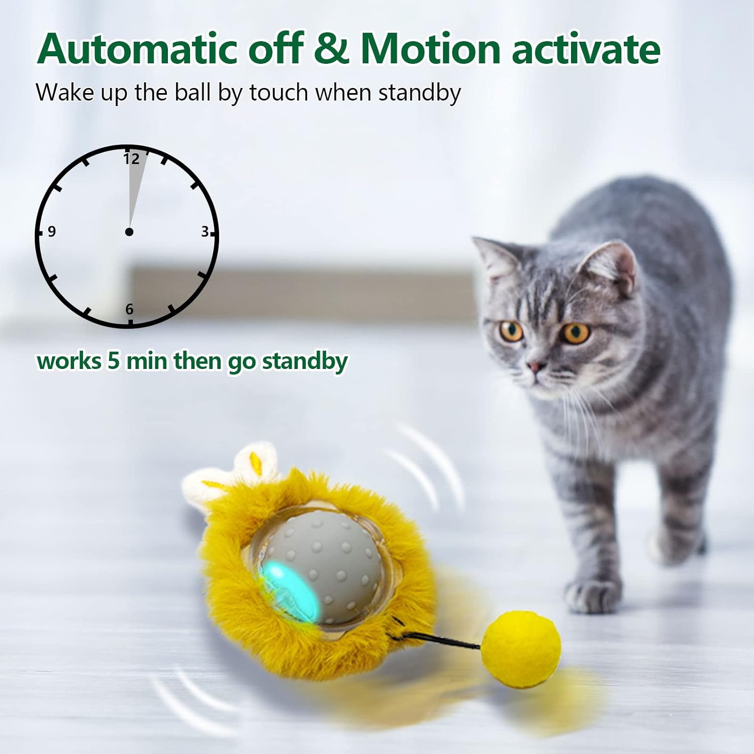 Balle AUKL en mouvement, changeant de direction sur un tapis