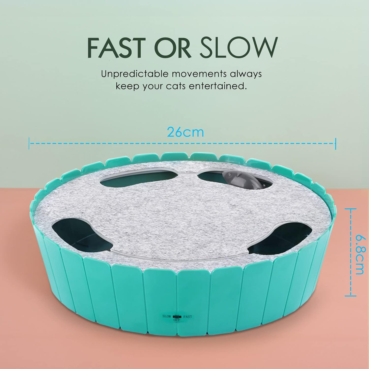 Vue rapprochée des trous et du tapis microfibre du jouet Pawaboo