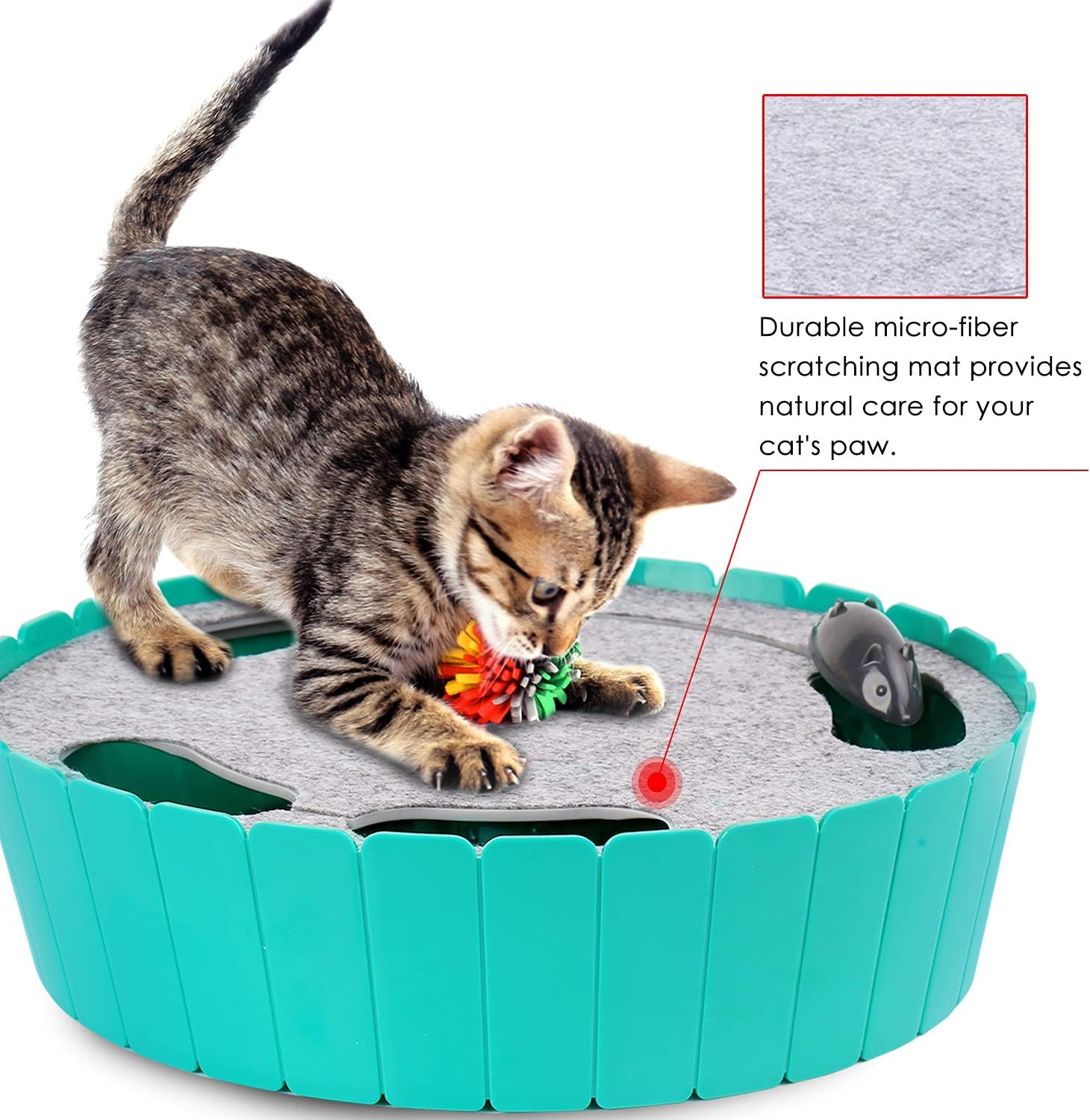 Jouet souris électrique Pawaboo pour chat en action