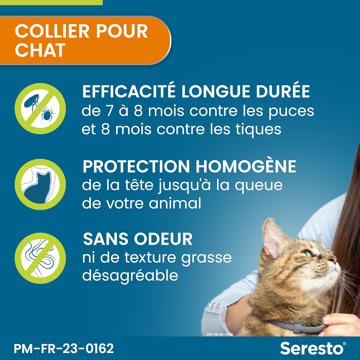 Chat explorant un jardin, protégé efficacement contre les parasites par le collier Seresto