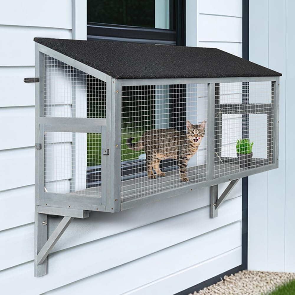 Extension multi-unités de l’enclos de fenêtre pour chats