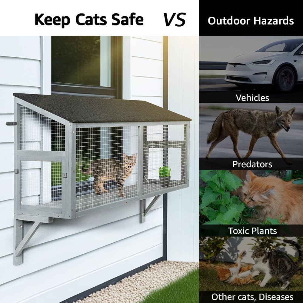 Perchoir extérieur modulable pour chats d’appartement