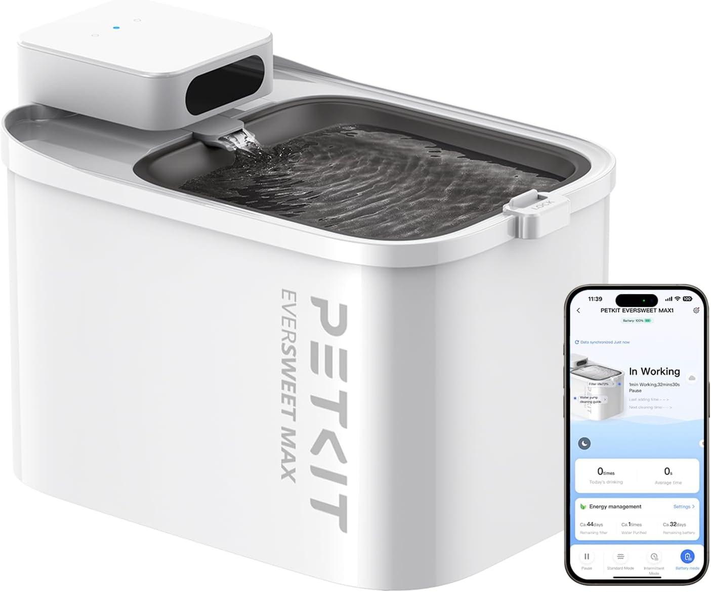 Distributeur d’eau connecté pour chat avec application mobile