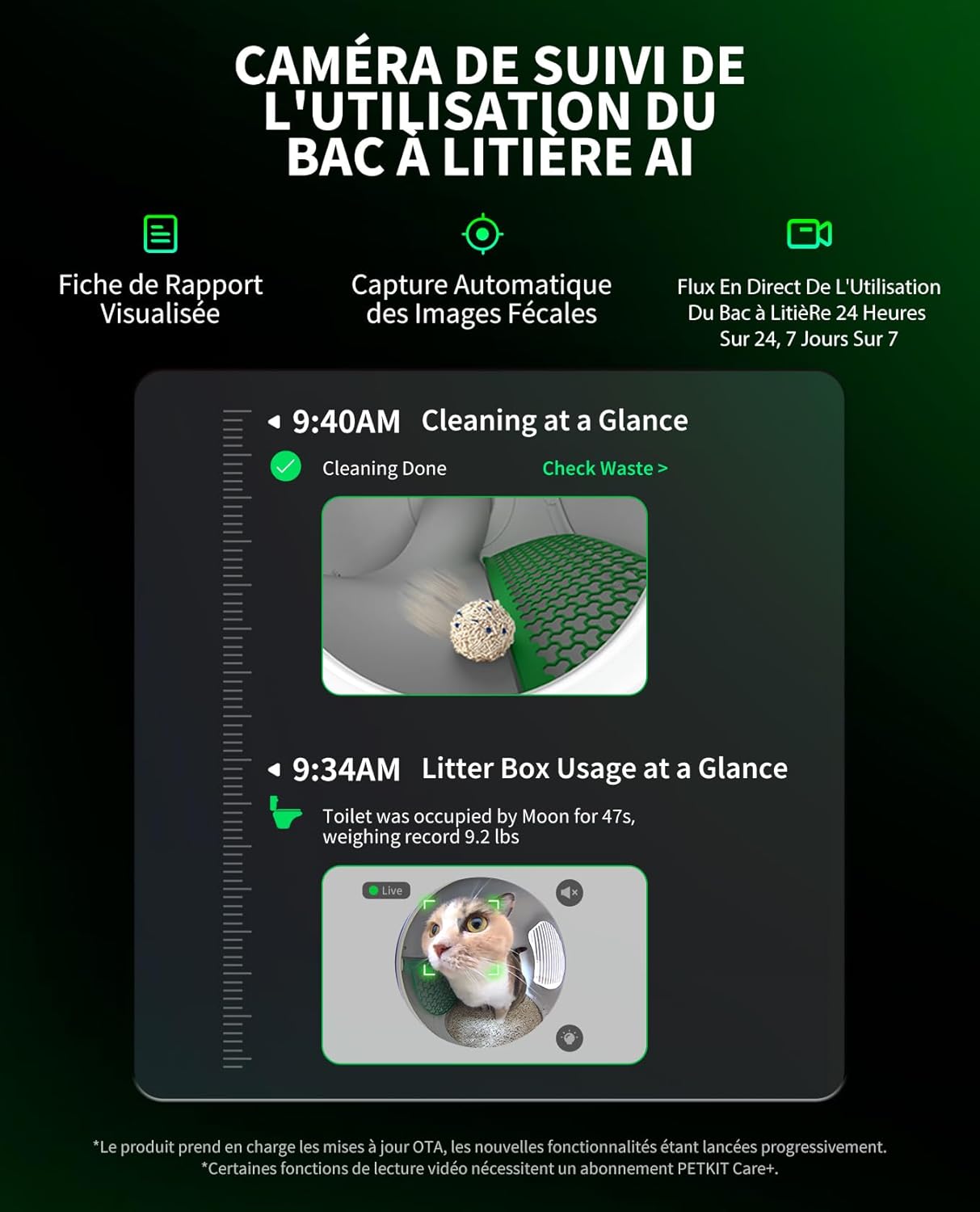 Litière chat autonettoyante PETKIT avec caméra HD et suivi santé intelligent