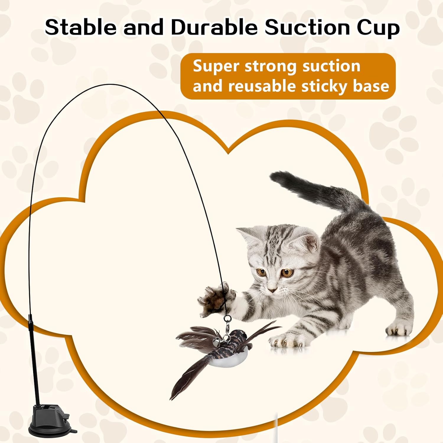 Chat sautant pour attraper l’oiseau plume jouet AiQInu.