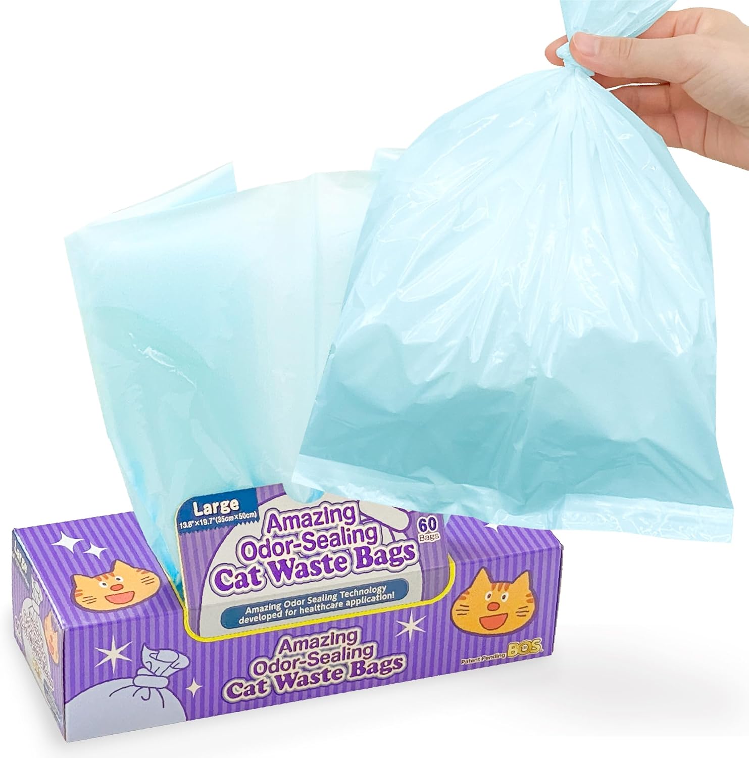Sacs individuels pour litière de chat en plastique durable