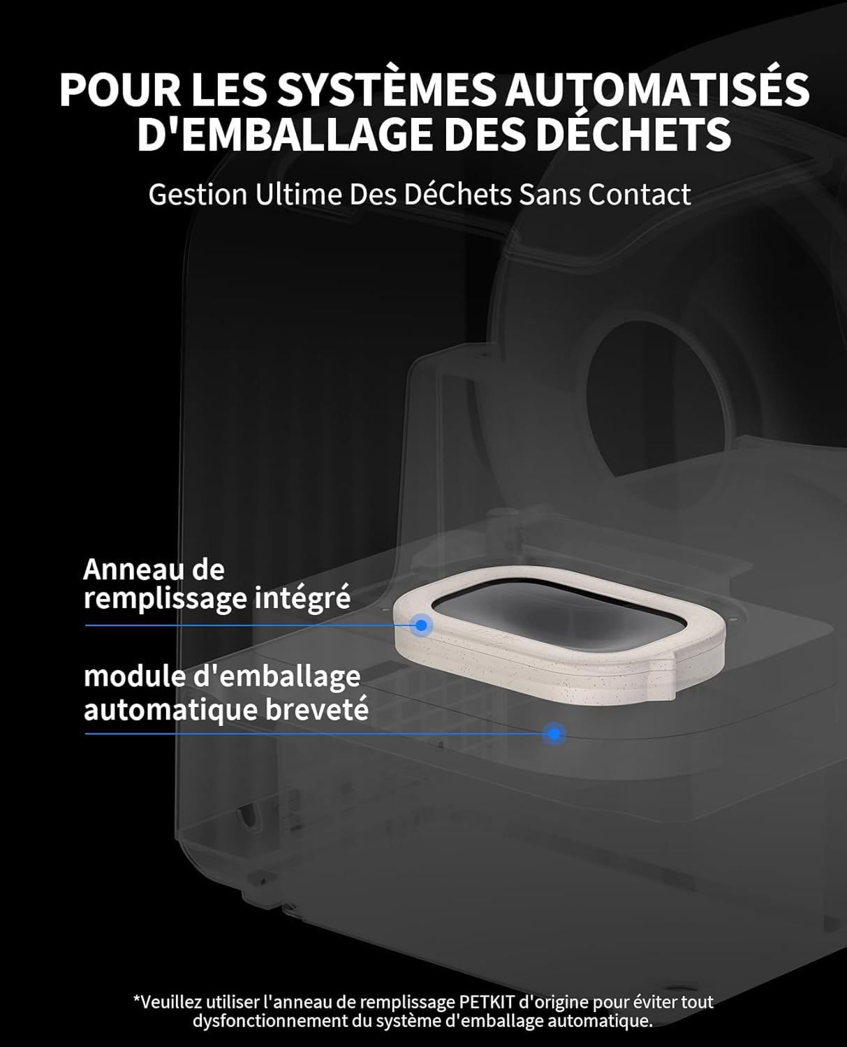Rouleaux sacs déchets PUROBOT Ultra PETKIT blanc durable