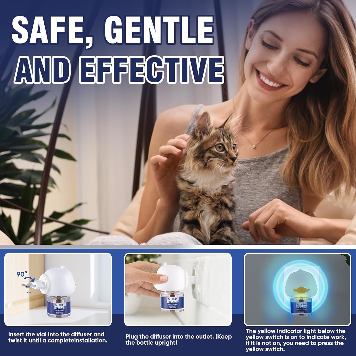 Diffuseur électronique phéromones anti-anxiété chats insipide