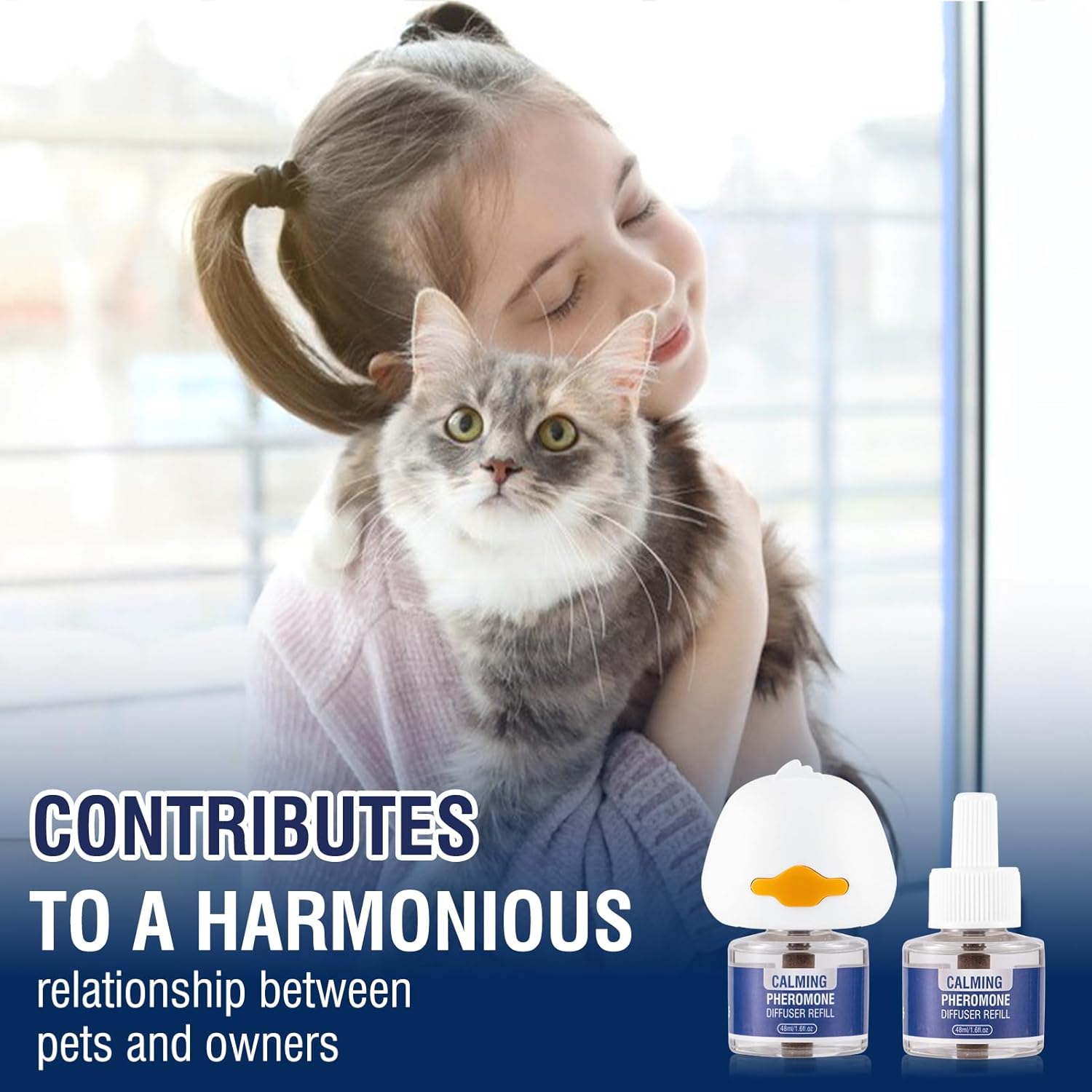 Diffuseur phéromones chat 3 en 1 anti-stress pour chat anxieux