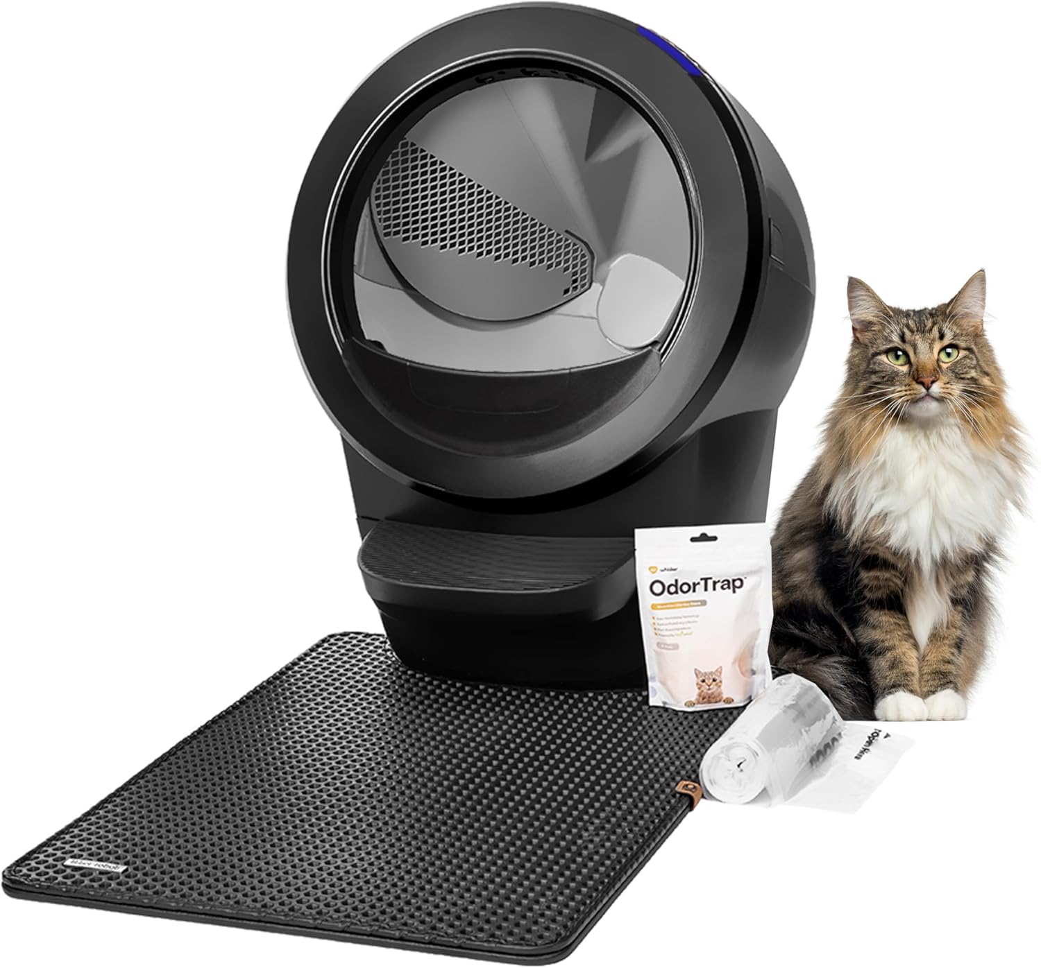 Ensemble accessoires inclus dans le pack Whisker Litter-Robot 4 pour une gestion complète de la litière
