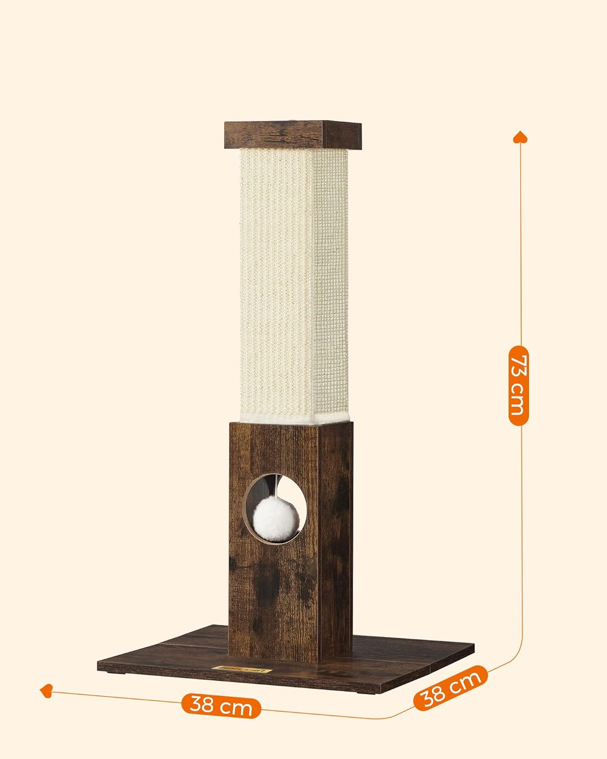 protection meubles griffoir chat design marron rustique