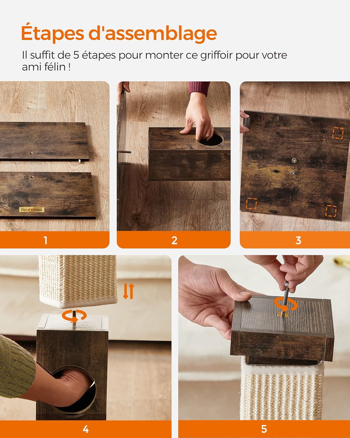 poteau à griffer résistant sisal entretien facile