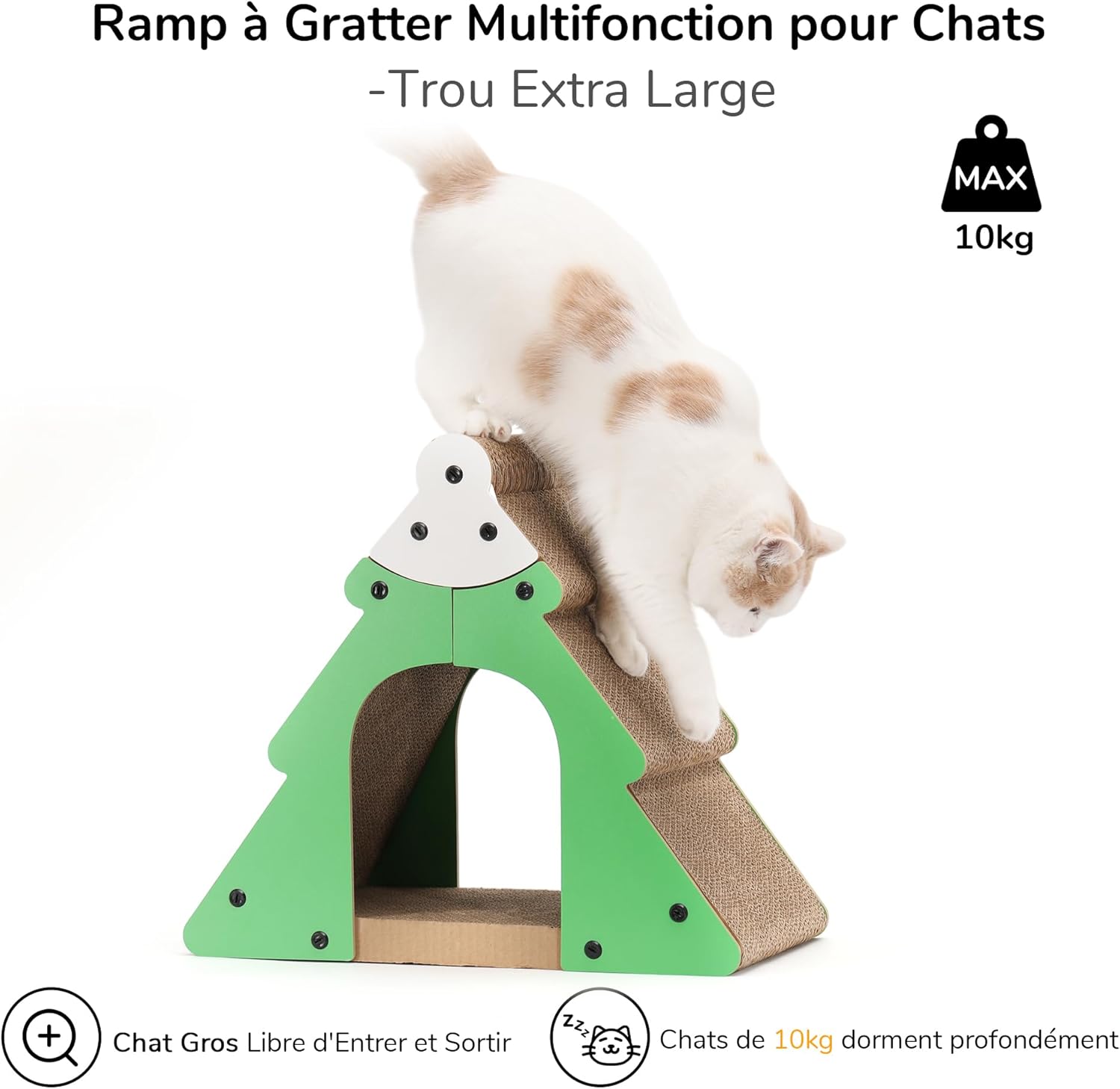 Détail du carton ondulé durable pour griffoir chat intérieur