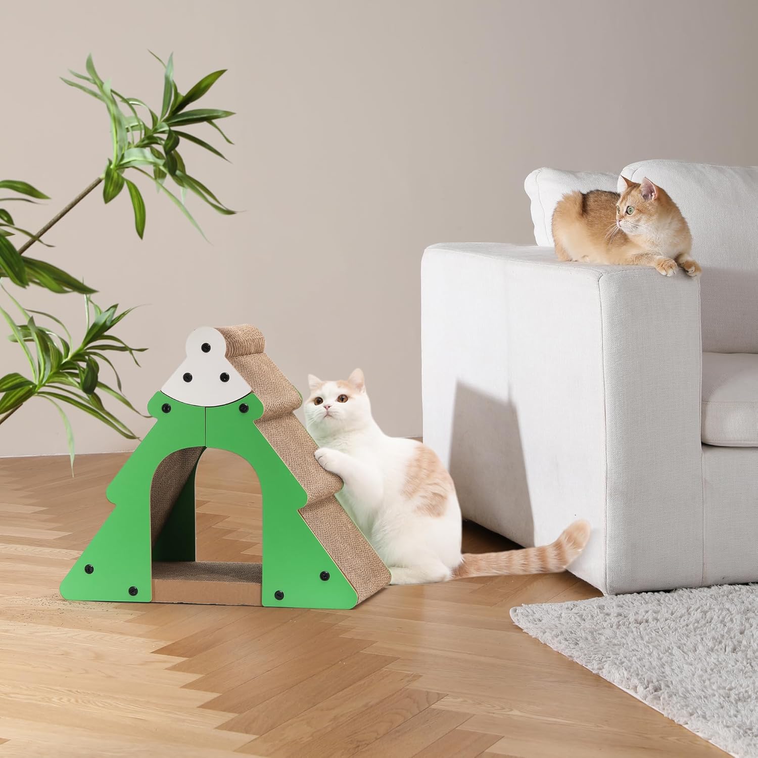 Rampe de griffage inclinée pour chat avec surface extra-longue