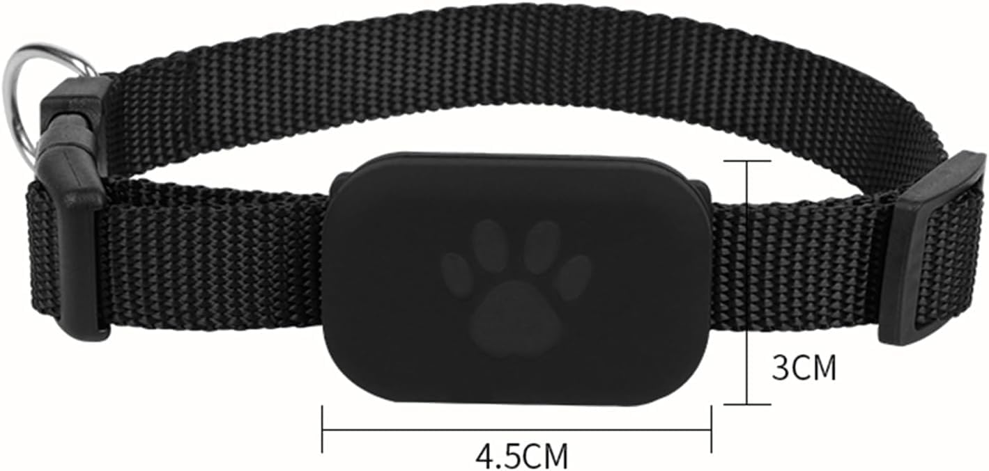Collier GPS chat sans abonnement noir ajustable