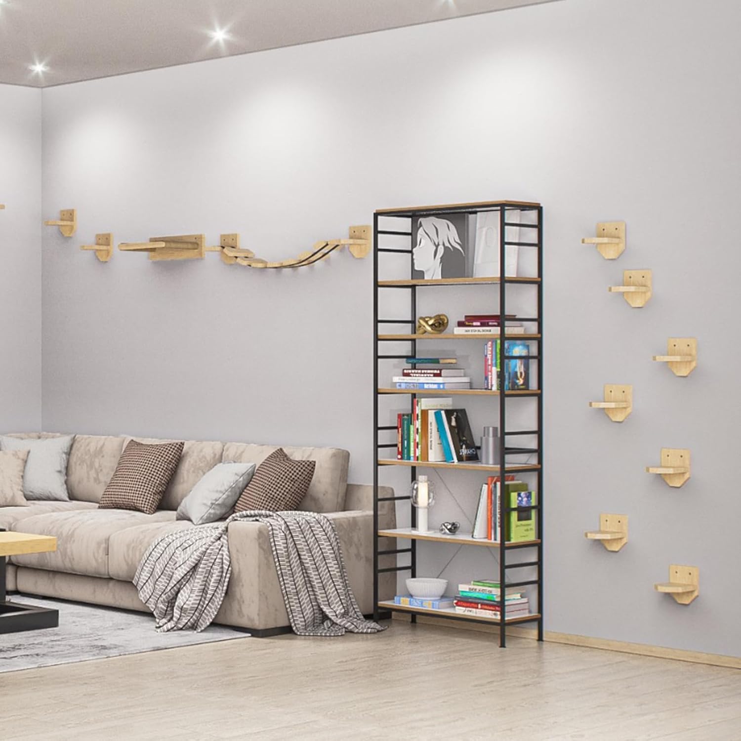 hamac mural confortable pour chat, fixation solide QLS