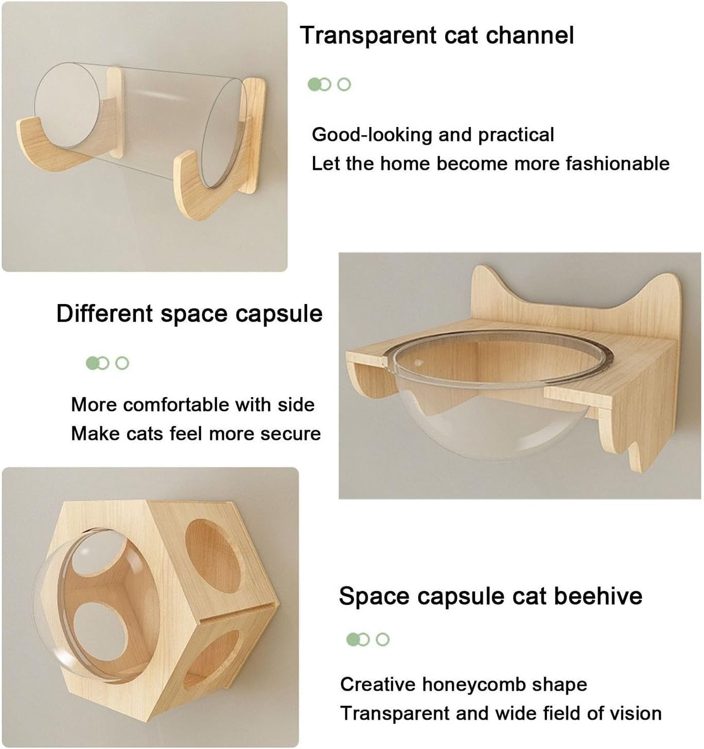 Ensemble combiné plafond et mur pour chat gain de place