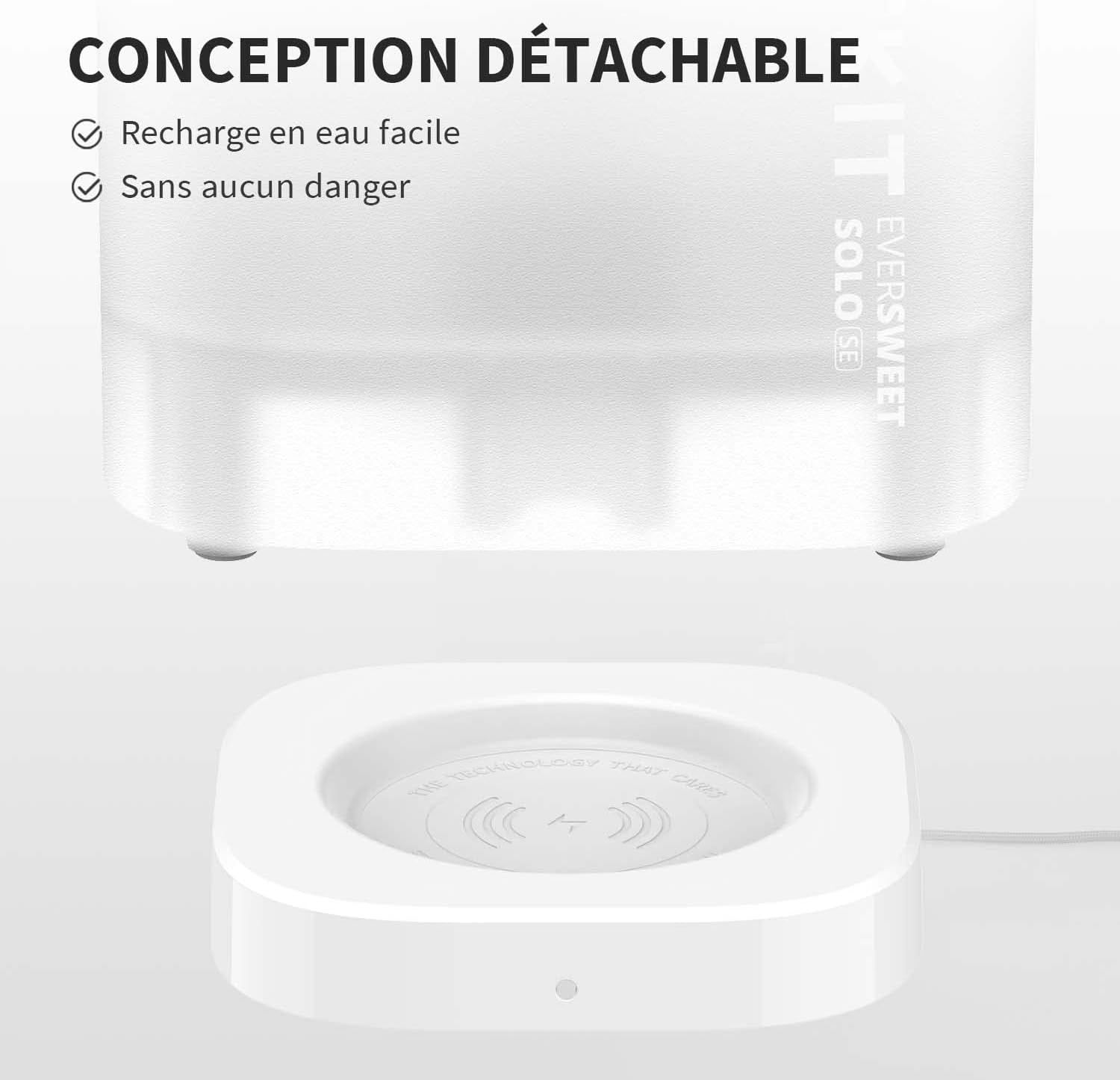 Design translucide de la fontaine PETKIT pour surveiller l’eau