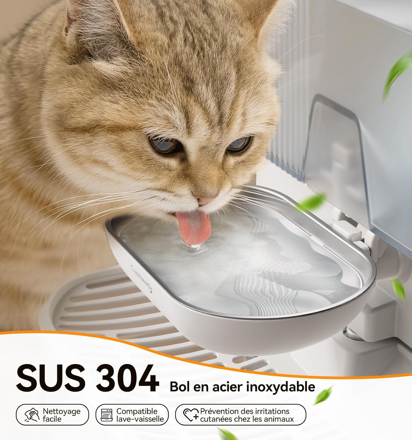 distribution automatique eau propre fontaine chat FEELNEEDY