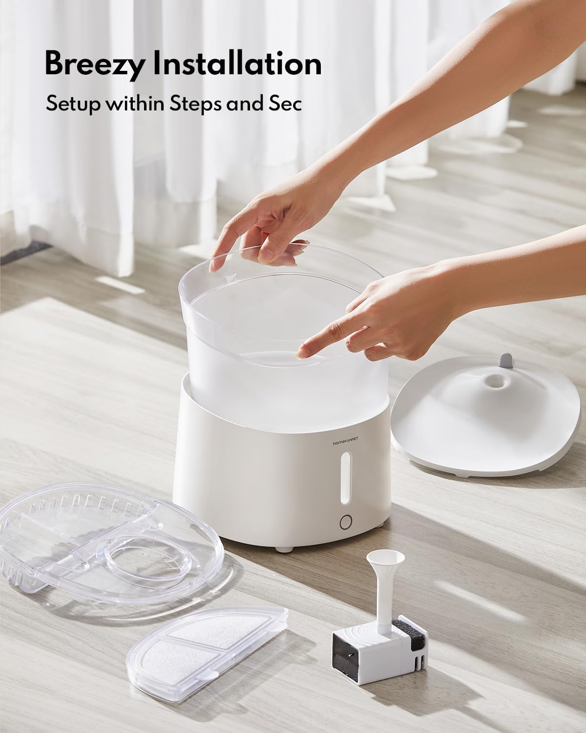 distributeur eau chat design avec réservoir 2 litres