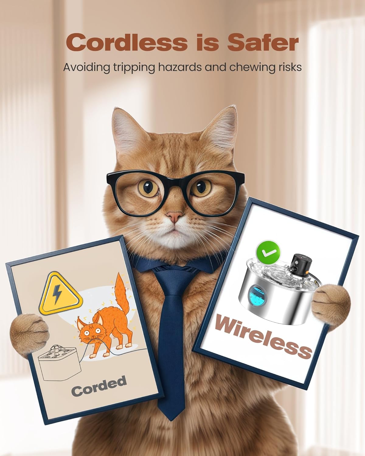 Distributeur eau automatique pour chat avec autonomie 60 jours