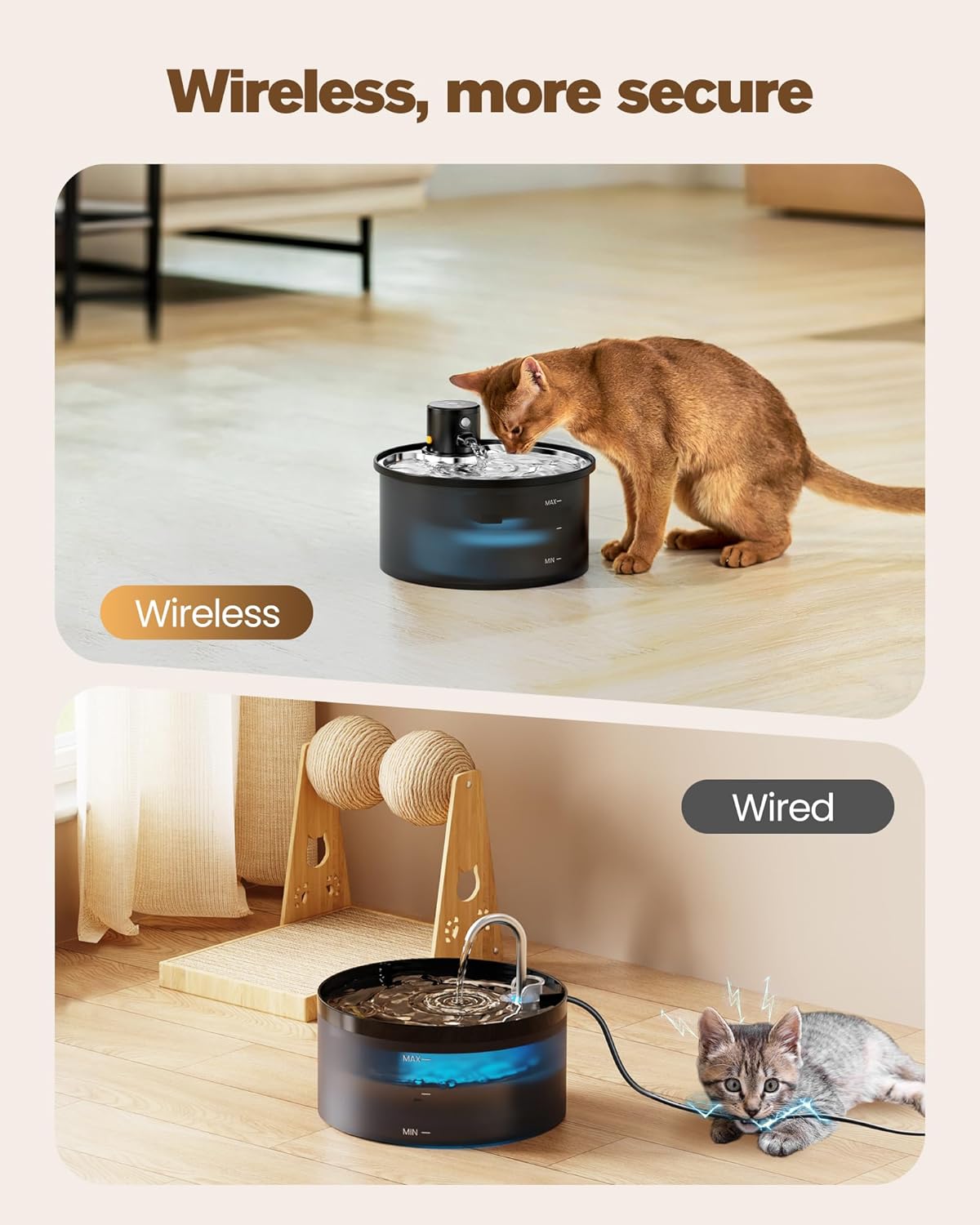 Fontaine portable pour animaux avec batterie rechargeable 4000 mAh