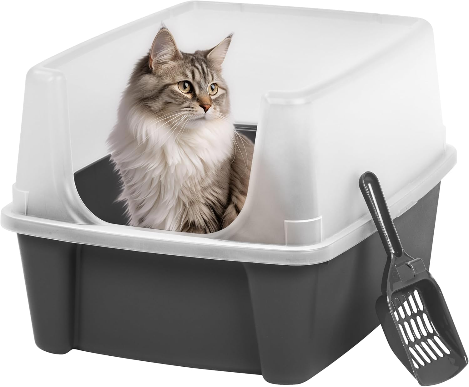 Bac à litière confortable et pratique pour chats et lapins