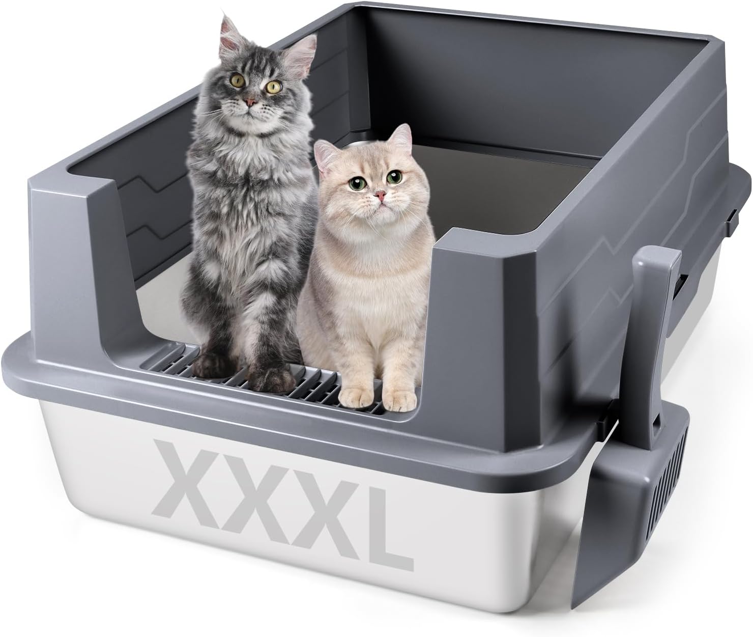 Pelle et tapis antidérapant inclus pour bac à chats Bartuke