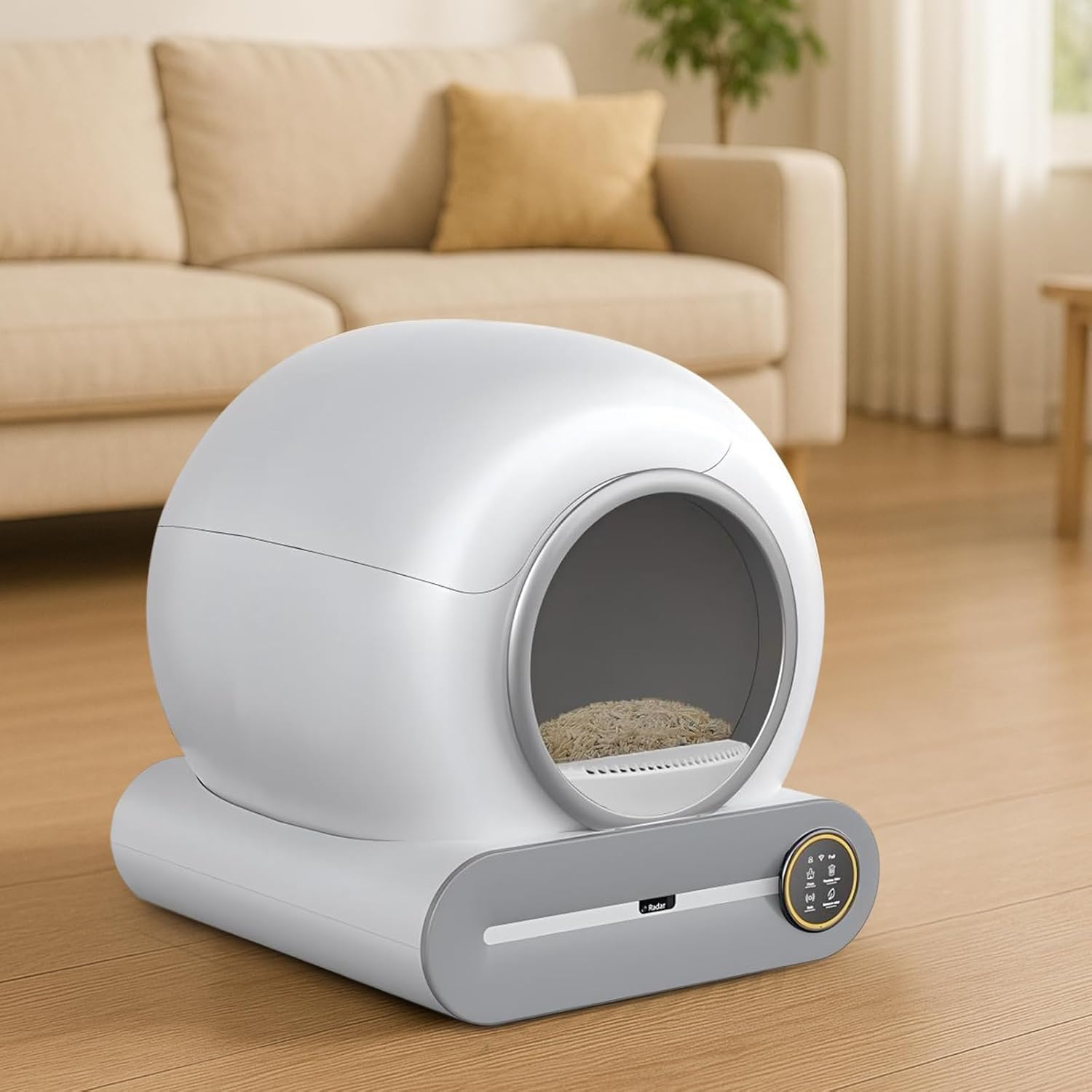 "Litière chat autonettoyante 65L avec application connectée"