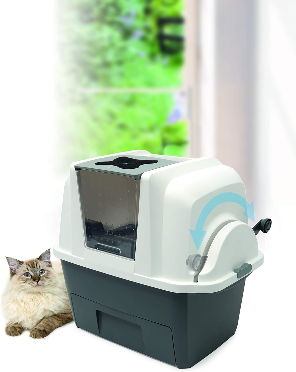 Maison de toilette Catit SmartSift design blanc/gris pour chat