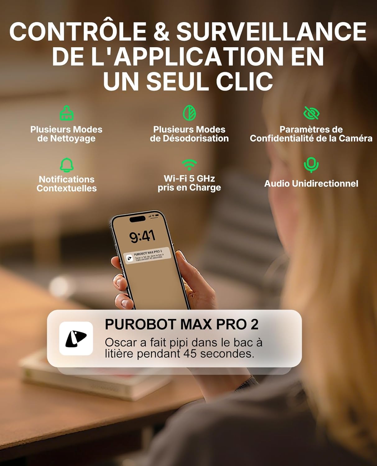 Gestion hygiénique des déchets sans contact PUROBOT MAX PRO
