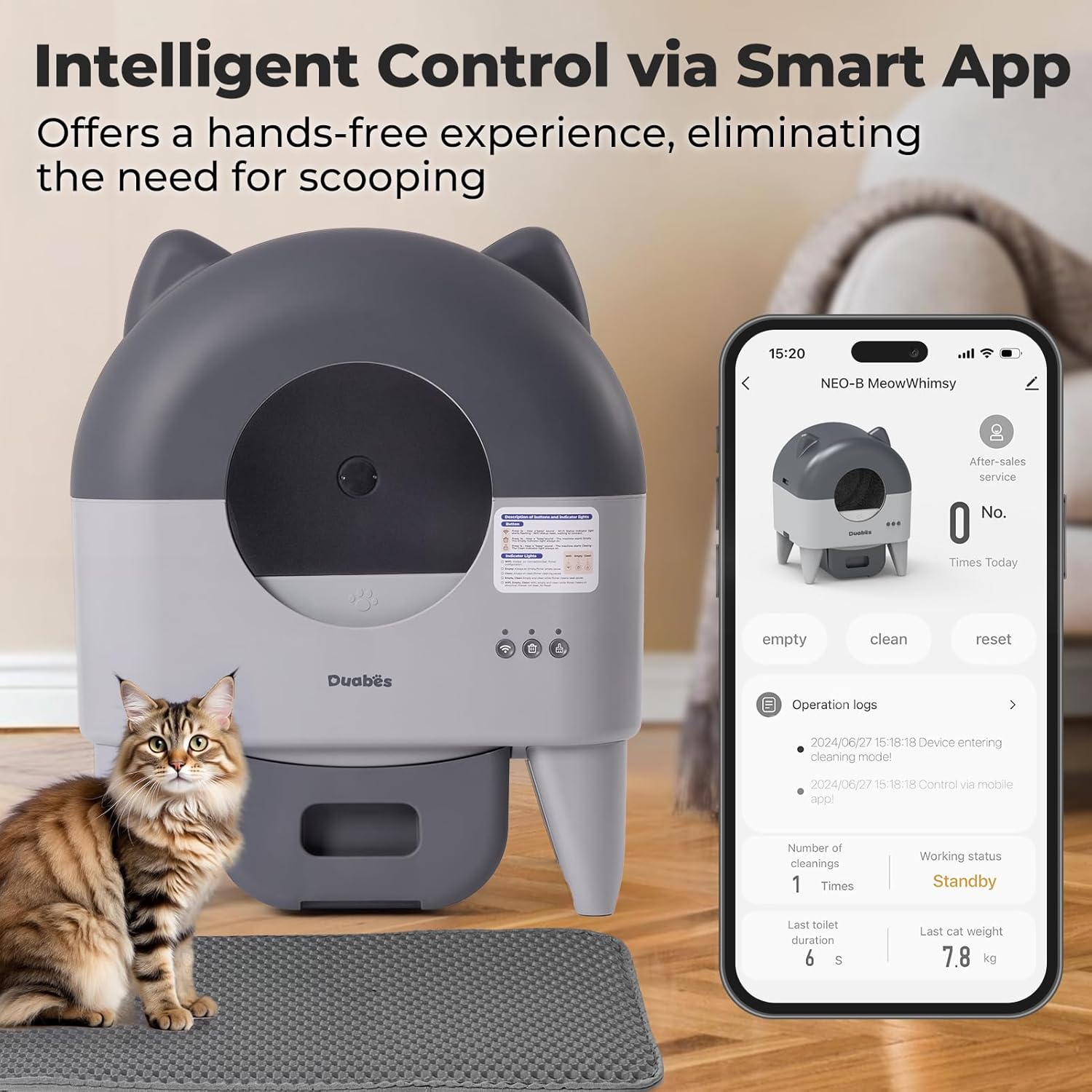 Application Tuya Smart pour contrôler la litière Duabes à distance